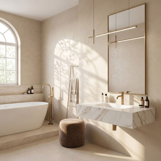 Nástěnné umyvadlo REA Aresa Grey Gold 80