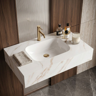 Nástěnné umyvadlo REA Aresa Grey Gold 80