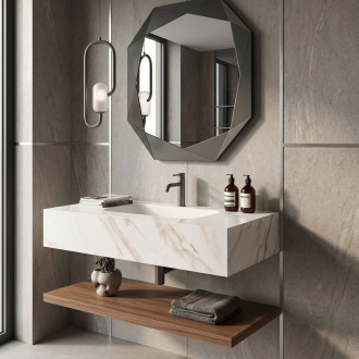 Nástěnné umyvadlo REA Aresa Grey Gold 80