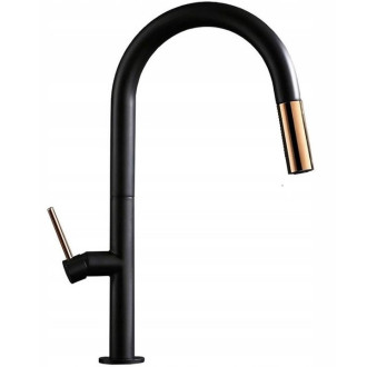 VÝPRODEJ Rea Baterie umyvadlová vysoká Apollo BlackRose Gold REA-B9601