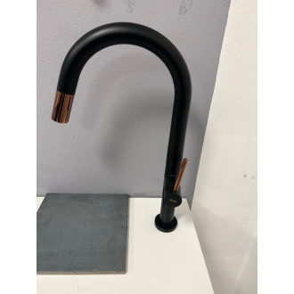 VÝPRODEJ Rea Baterie umyvadlová vysoká Apollo BlackRose Gold REA-B9601