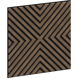 Mexen Linea 01 panel ścienny akustyczny 60 x 60 cm (4szt.), filc 9 mm, fornir techniczny, Ciemny Orzech - S110-60607-01-044