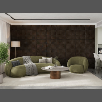 Mexen Linea 01 panel ścienny akustyczny 60 x 60 cm (4szt.), filc 9 mm, fornir techniczny, Dąb Mocca - S110-60607-01-045
