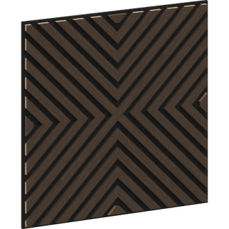 Mexen Linea 01 panel ścienny akustyczny 60 x 60 cm (4szt.), filc 9 mm, fornir techniczny, Dąb Mocca - S110-60607-01-045