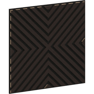Akustický nástěnný panel Mexen Linea 01 60 x 60 cm (4 ks), plsť 9 mm, technická dýha, Černý dub - S110-60607-01-046