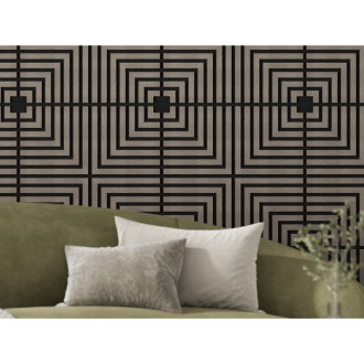Mexen Linea 02 panel ścienny akustyczny 60 x 60 cm (4szt.), filc 9 mm, fornir techniczny, Szary Dąb - S110-60607-02-043