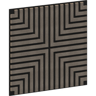 Mexen Linea 02 panel ścienny akustyczny 60 x 60 cm (4szt.), filc 9 mm, fornir techniczny, Szary Dąb - S110-60607-02-043
