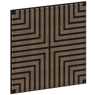 Mexen Linea 02 panel ścienny akustyczny 60 x 60 cm (4szt.), filc 9 mm, fornir techniczny, Ciemny Orzech - S110-60607-02-044