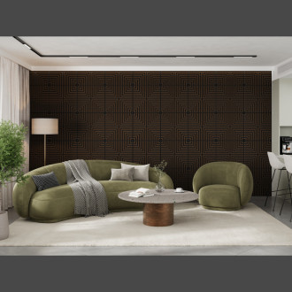 Mexen Linea 02 panel ścienny akustyczny 60 x 60 cm (4szt.), filc 9 mm, fornir techniczny, Dąb Mocca - S110-60607-02-045