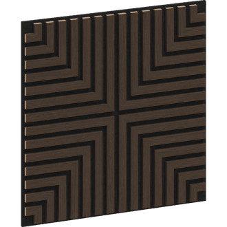 Mexen Linea 02 panel ścienny akustyczny 60 x 60 cm (4szt.), filc 9 mm, fornir techniczny, Dąb Mocca - S110-60607-02-045