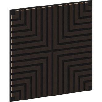 Akustický nástěnný panel Mexen Linea 02 60 x 60 cm (4 ks), plsť 9 mm, technická dýha, Černý dub - S110-60607-02-046