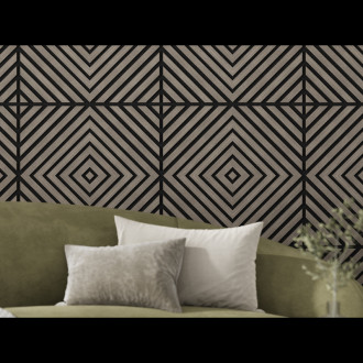 Mexen Linea 03 panel ścienny akustyczny 60 x 60 cm (4szt.), filc 9 mm, fornir techniczny, Szary Dąb - S110-60607-03-043
