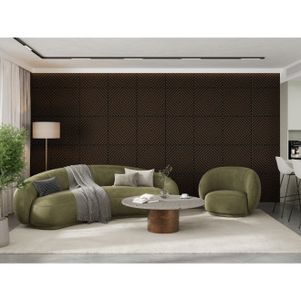 Mexen Linea 03 panel ścienny akustyczny 60 x 60 cm (4szt.), filc 9 mm, fornir techniczny, Dąb Mocca - S110-60607-03-045