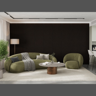 Akustický nástěnný panel Mexen Linea 03 60 x 60 cm (4 ks), plsť 9 mm, technická dýha, Černý dub - S110-60607-03-046