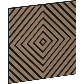 Akustický nástěnný panel Mexen Linea 03 60 x 60 cm (4 ks), plsť 9 mm, technická dýha, světlý ořech - S110-60607-03-047
