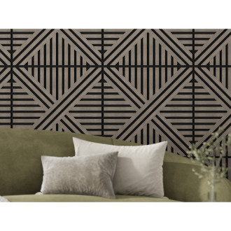 Mexen Linea 05 panel ścienny akustyczny 60 x 60 cm (4szt.), filc 9 mm, fornir techniczny, Szary Dąb - S110-60607-05-043