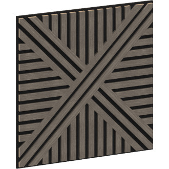 Mexen Linea 05 panel ścienny akustyczny 60 x 60 cm (4szt.), filc 9 mm, fornir techniczny, Szary Dąb - S110-60607-05-043