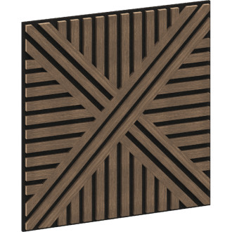 Mexen Linea 05 panel ścienny akustyczny 60 x 60 cm (4szt.), filc 9 mm, fornir techniczny, Ciemny Orzech - S110-60607-05-044