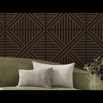 Mexen Linea 05 panel ścienny akustyczny 60 x 60 cm (4szt.), filc 9 mm, fornir techniczny, Dąb Mocca - S110-60607-05-045