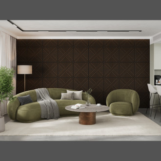 Mexen Linea 05 panel ścienny akustyczny 60 x 60 cm (4szt.), filc 9 mm, fornir techniczny, Dąb Mocca - S110-60607-05-045