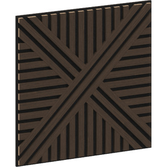 Mexen Linea 05 panel ścienny akustyczny 60 x 60 cm (4szt.), filc 9 mm, fornir techniczny, Dąb Mocca - S110-60607-05-045