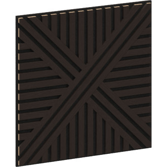 Akustický nástěnný panel Mexen Linea 05 60 x 60 cm (4 ks), plsť 9 mm, technická dýha, Černý dub - S110-60607-05-046