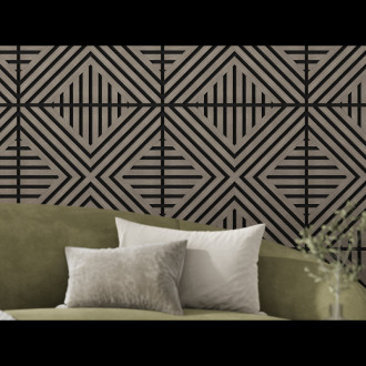 Mexen Linea 06 panel ścienny akustyczny 60 x 60 cm (4szt.), filc 9 mm, fornir techniczny, Szary Dąb - S110-60607-06-043