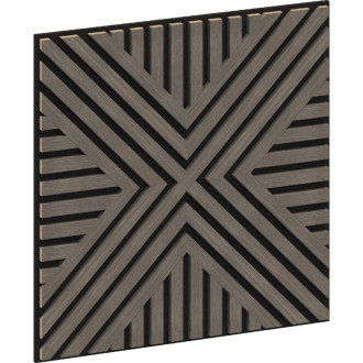Mexen Linea 06 panel ścienny akustyczny 60 x 60 cm (4szt.), filc 9 mm, fornir techniczny, Szary Dąb - S110-60607-06-043