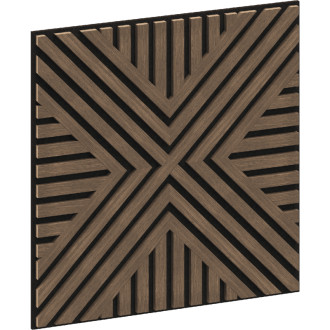 Mexen Linea 06 panel ścienny akustyczny 60 x 60 cm (4szt.), filc 9 mm, fornir techniczny, Ciemny Orzech - S110-60607-06-044