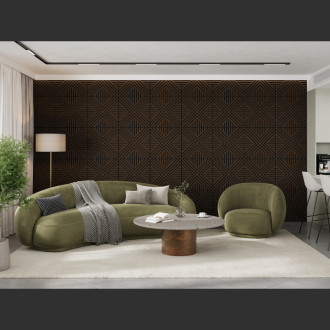 Mexen Linea 06 panel ścienny akustyczny 60 x 60 cm (4szt.), filc 9 mm, fornir techniczny, Dąb Mocca - S110-60607-06-045
