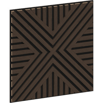 Mexen Linea 06 panel ścienny akustyczny 60 x 60 cm (4szt.), filc 9 mm, fornir techniczny, Dąb Mocca - S110-60607-06-045