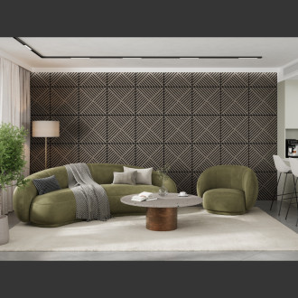 Mexen Linea 08 panel ścienny akustyczny 60 x 60 cm (4szt.), filc 9 mm, fornir techniczny, Szary Dąb - S110-60607-08-043