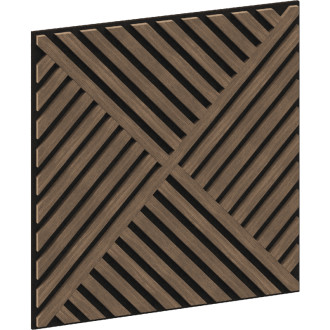Mexen Linea 08 panel ścienny akustyczny 60 x 60 cm (4szt.), filc 9 mm, fornir techniczny, Ciemny Orzech - S110-60607-08-044