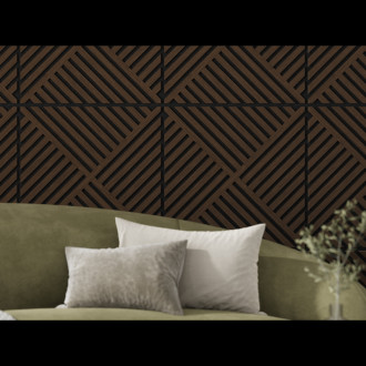 Mexen Linea 08 panel ścienny akustyczny 60 x 60 cm (4szt.), filc 9 mm, fornir techniczny, Dąb Mocca - S110-60607-08-045