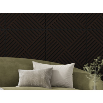Akustický nástěnný panel Mexen Linea 08 60 x 60 cm (4 ks), plsť 9 mm, technická dýha, Černý dub - S110-60607-08-046