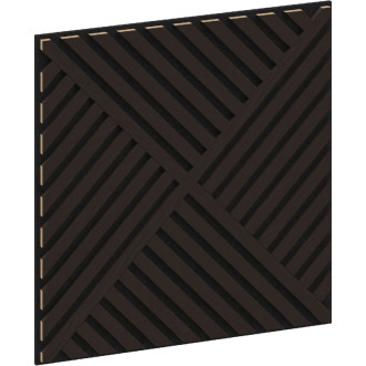 Akustický nástěnný panel Mexen Linea 08 60 x 60 cm (4 ks), plsť 9 mm, technická dýha, Černý dub - S110-60607-08-046