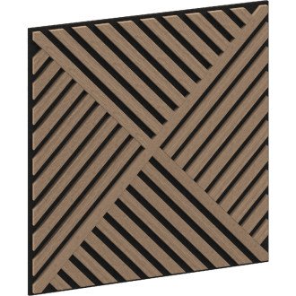 Akustický nástěnný panel Mexen Linea 08 60 x 60 cm (4 ks), plsť 9 mm, technická dýha, světlý ořech - S110-60607-08-047