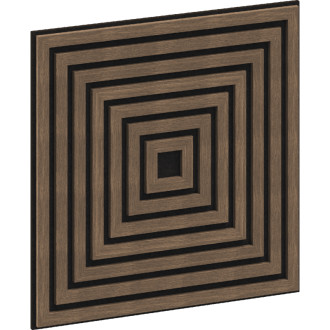 Mexen Linea 13 panel ścienny akustyczny 60 x 60 cm (4szt.), filc 9 mm, fornir techniczny, Ciemny Orzech - S110-60607-13-044