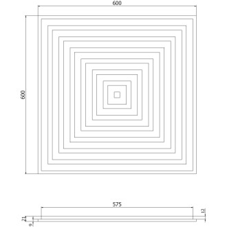 Mexen Linea 13 panel ścienny akustyczny 60 x 60 cm (4szt.), filc 9 mm, fornir techniczny, Dąb Mocca - S110-60607-13-045