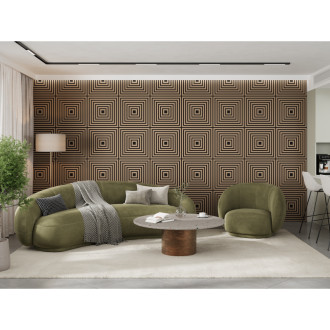 Akustický nástěnný panel Mexen Linea 13 60 x 60 cm (4 ks), plsť 9 mm, technická dýha, světlý ořech - S110-60607-13-047