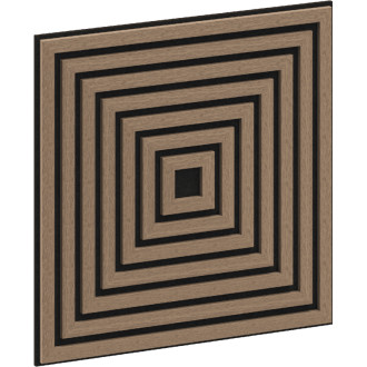 Akustický nástěnný panel Mexen Linea 13 60 x 60 cm (4 ks), plsť 9 mm, technická dýha, světlý ořech - S110-60607-13-047