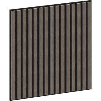 Akustický nástěnný panel Mexen Linea 15 60 x 60 cm (4 ks), plsť 9 mm, technická dýha, šedý dub - S110-60607-15-043