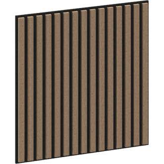 Akustický nástěnný panel Mexen Linea 15 60 x 60 cm (4 ks), plsť 9 mm, technická dýha, světlý ořech - S110-60607-15-047
