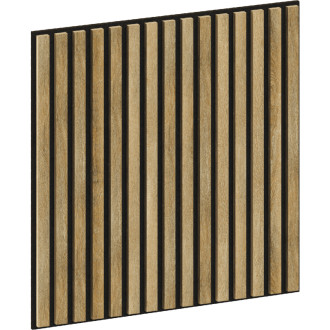 Akustický nástěnný panel Mexen Linea 15 60 x 60 cm (4 ks), plsť 9 mm, technická dýha, medový dub - S110-60607-15-066