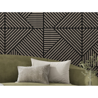 Mexen Linea 25 panel ścienny akustyczny 60 x 60 cm (4szt.), filc 9 mm, fornir techniczny, Szary Dąb - S110-60607-25-043