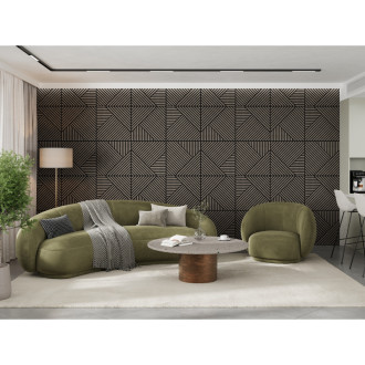 Mexen Linea 25 panel ścienny akustyczny 60 x 60 cm (4szt.), filc 9 mm, fornir techniczny, Szary Dąb - S110-60607-25-043