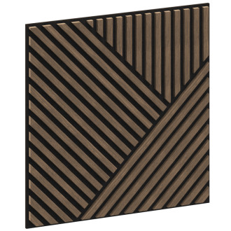 Mexen Linea 25 panel ścienny akustyczny 60 x 60 cm (4szt.), filc 9 mm, fornir techniczny, Ciemny Orzech - S110-60607-25-044