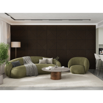 Mexen Linea 25 panel ścienny akustyczny 60 x 60 cm (4szt.), filc 9 mm, fornir techniczny, Dąb Mocca - S110-60607-25-045