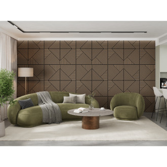 Mexen Linea 25 panel ścienny akustyczny 60 x 60 cm (4szt.), filc 9 mm, fornir techniczny, Jasny Orzech - S110-60607-25-047