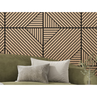 Mexen Linea 26 panel ścienny akustyczny 60 x 60 cm (4szt.), filc 9 mm, fornir techniczny, Bielony Dąb - S110-60607-26-040